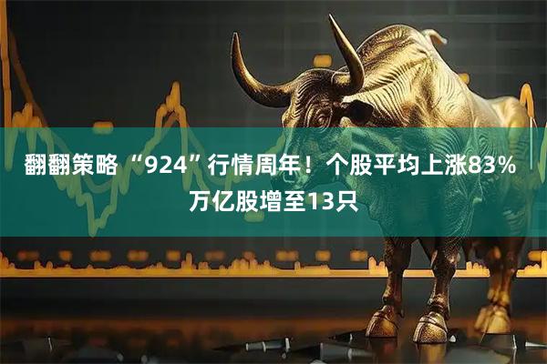 翻翻策略 “924”行情周年！个股平均上涨83% 万亿股增至13只