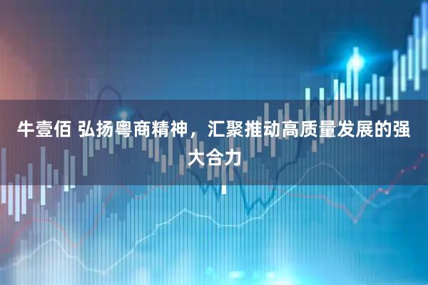 牛壹佰 弘扬粤商精神，汇聚推动高质量发展的强大合力