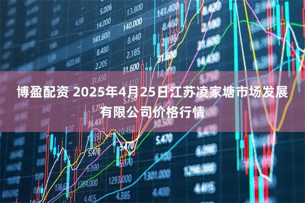 博盈配资 2025年4月25日江苏凌家塘市场发展有限公司价格行情